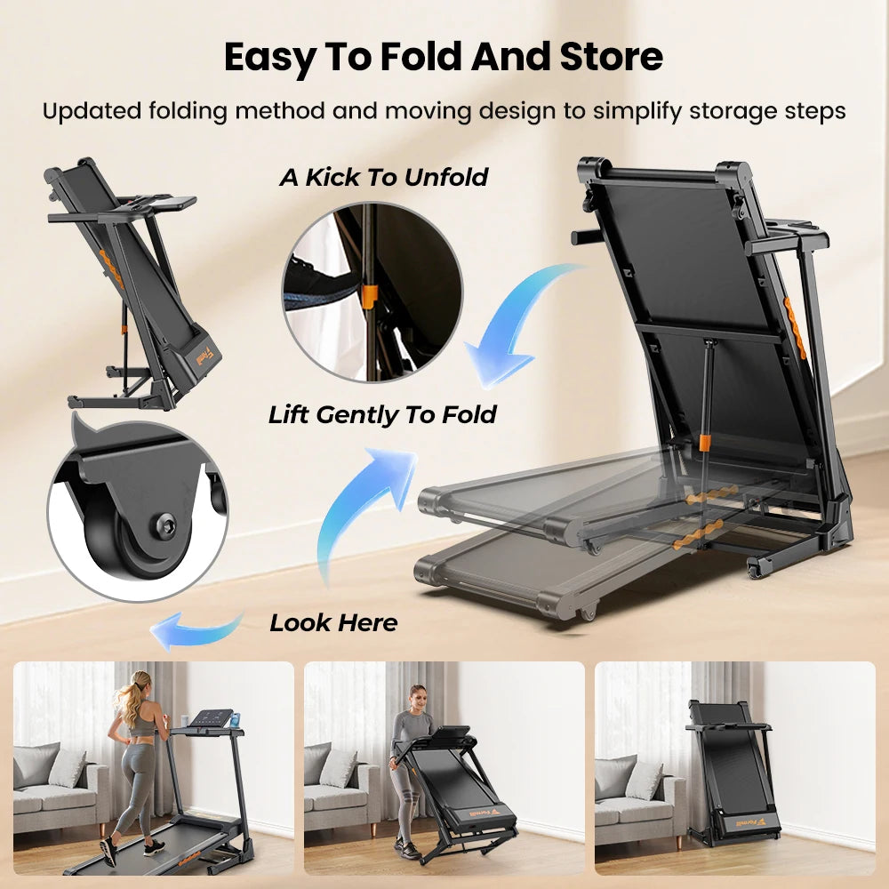 Formill Treadmill for Home Fitness – EU Warehouse | 3 Styles | Foldable, Incline & Handrail | Low Noise & Shock Absorption