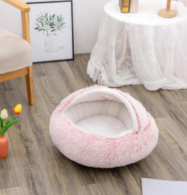 🐾 2-in-1 Honden- en Kattenbed – Rond, Zacht & Warm