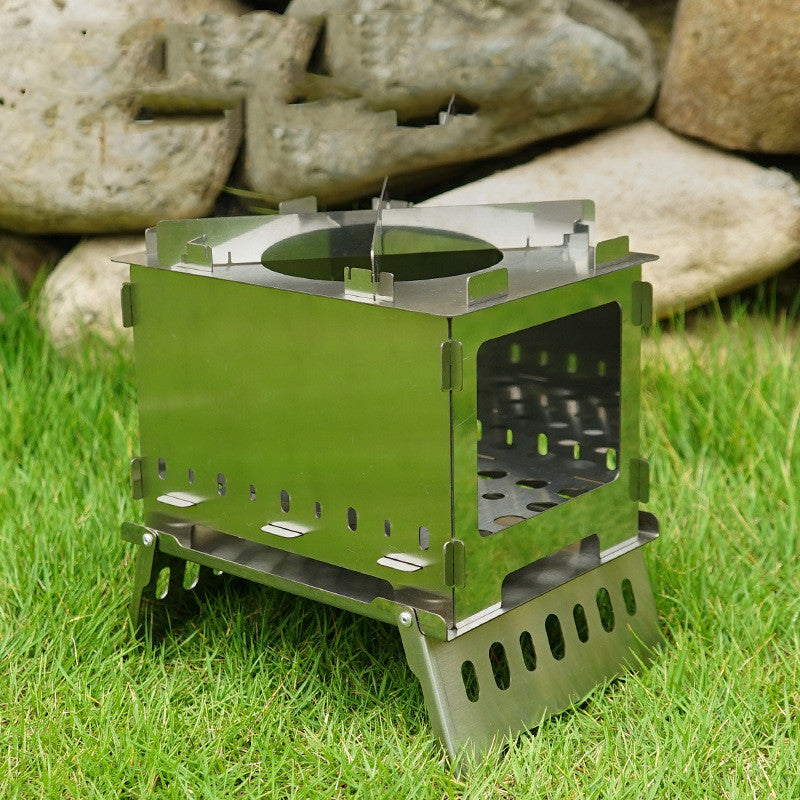 Portable Folding Outdoor BBQ Stove – Multifuel Grill Rack