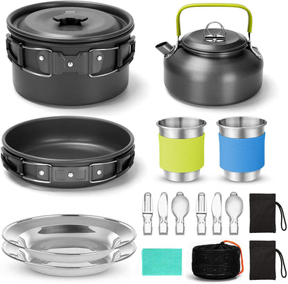 Compact Camping Cookware & Dining Set for Outdoor Adventures
