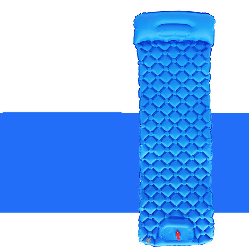 Outdoor Inflatable Sleeping Pad – Camping Mattress with Built-in Pillow