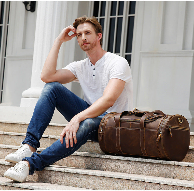 Retro Cruiser – Leather Men’s Travel & Gym Bag