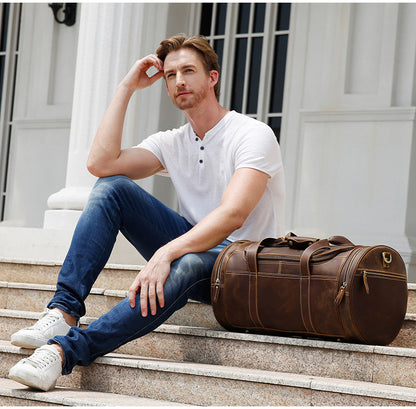Retro Cruiser – Leather Men’s Travel & Gym Bag