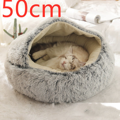 🐾 2-in-1 Honden- en Kattenbed – Rond, Zacht & Warm