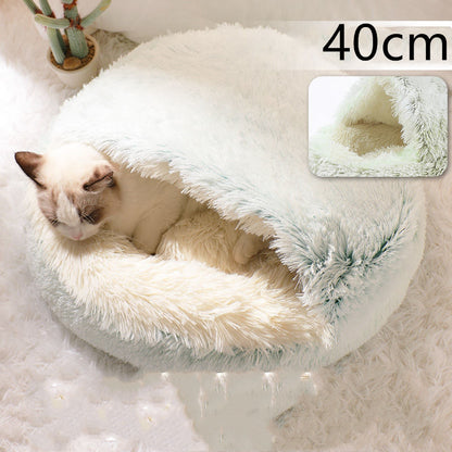 🐾 2-in-1 Honden- en Kattenbed – Rond, Zacht & Warm