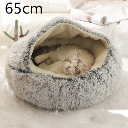 🐾 2-in-1 Honden- en Kattenbed – Rond, Zacht & Warm