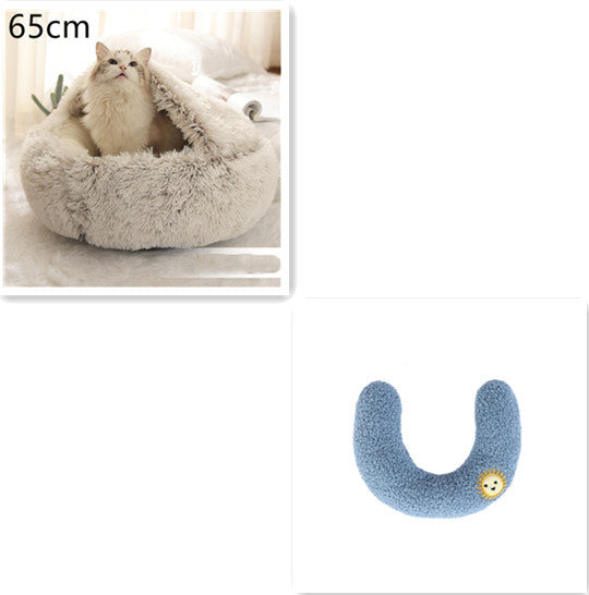 🐾 2-in-1 Honden- en Kattenbed – Rond, Zacht & Warm