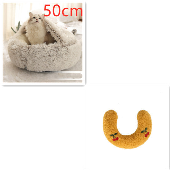 🐾 2-in-1 Honden- en Kattenbed – Rond, Zacht & Warm