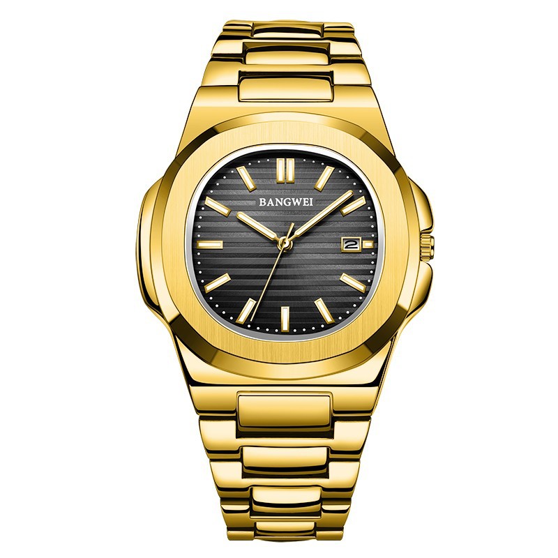 Stilvolle, leuchtende und wasserdichte Herrenuhr