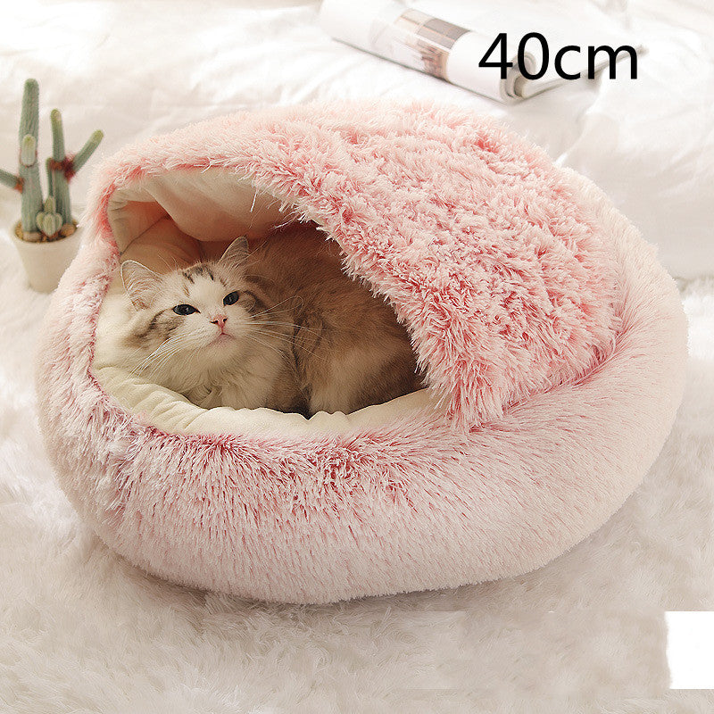 🐾 2-in-1 Honden- en Kattenbed – Rond, Zacht & Warm