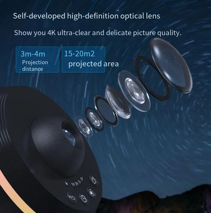 13-in-1 Galaxy Projector Lamp – Draaibare Sterrenhemel