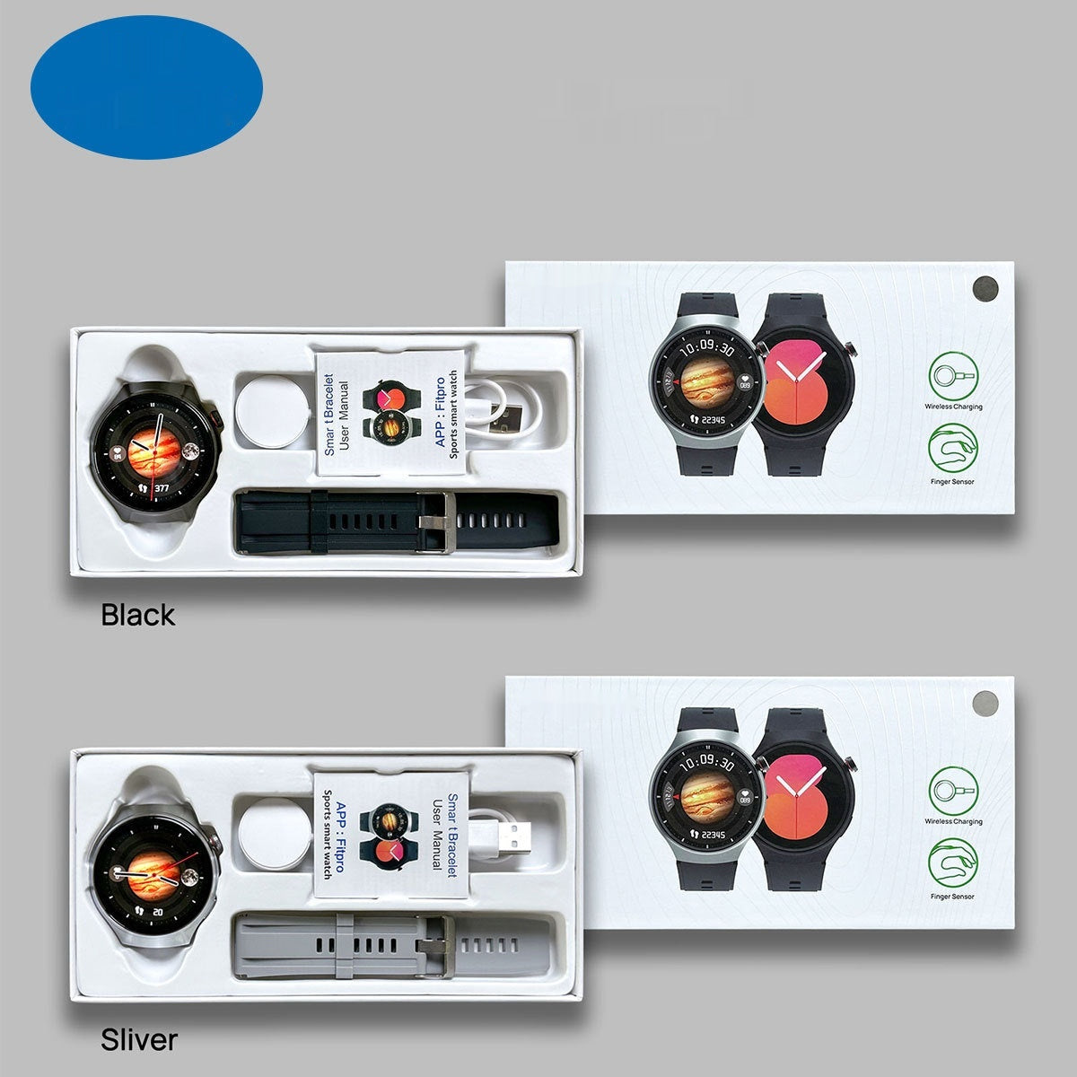 Health &amp; Sports Round Screen Smart Watch –