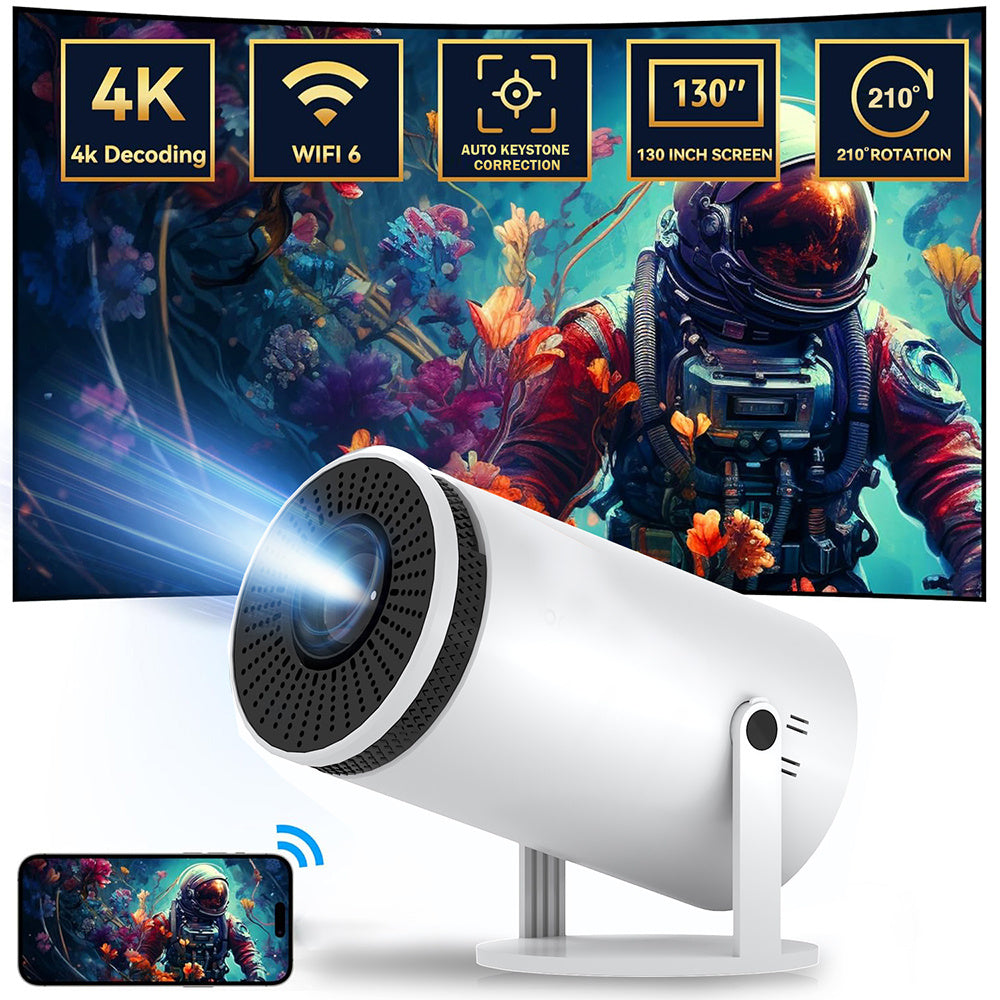 Compacte 4K HD Projector – Draagbaar en Krachtig