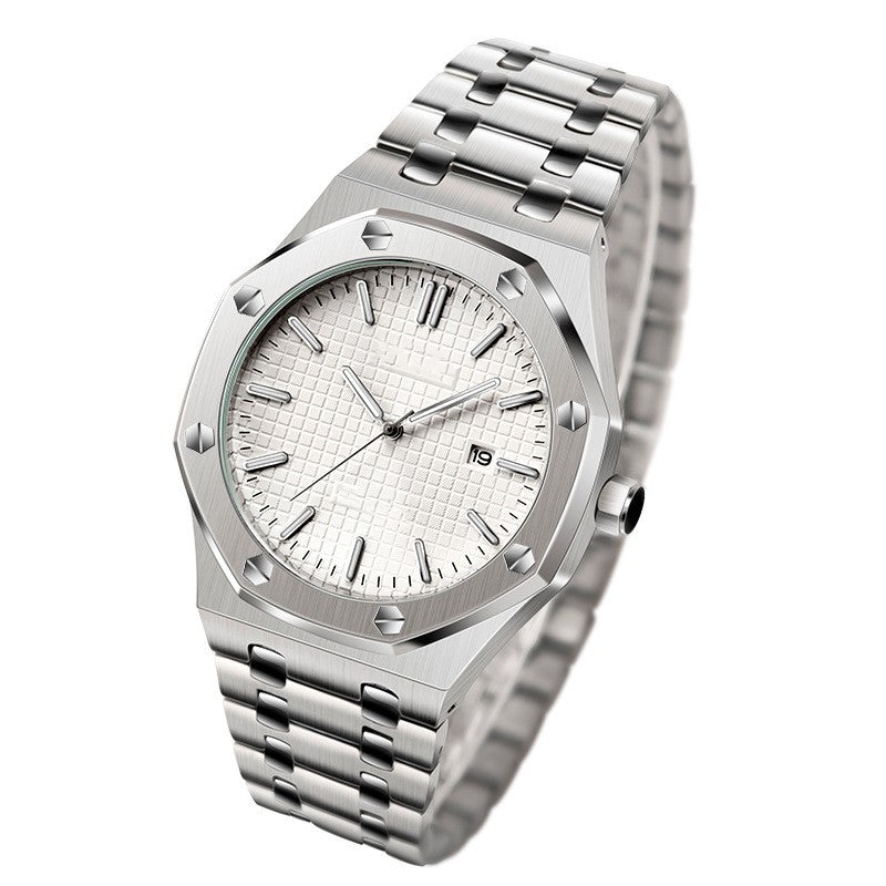 NeoTime™ Men’s Stainless Steel Watch – Elegant Minimalism