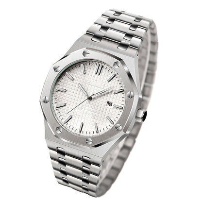NeoTime™ Men’s Stainless Steel Watch – Elegant Minimalism