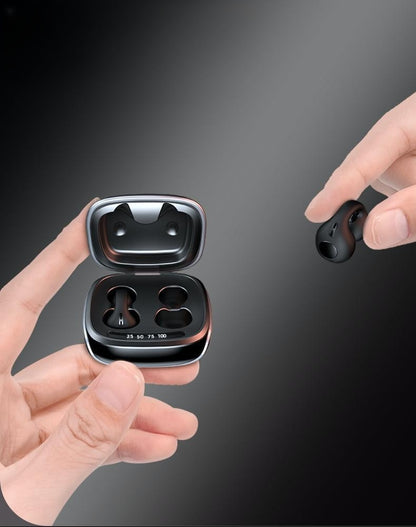 Neues Clip Sports Bluetooth-Headset JX80 Schwarz, TWS-Technologie, ohrschonendes, kabelloses Headset mit Gaskonduktion, das nicht im Ohr sitzt und die Ohren nicht reizt