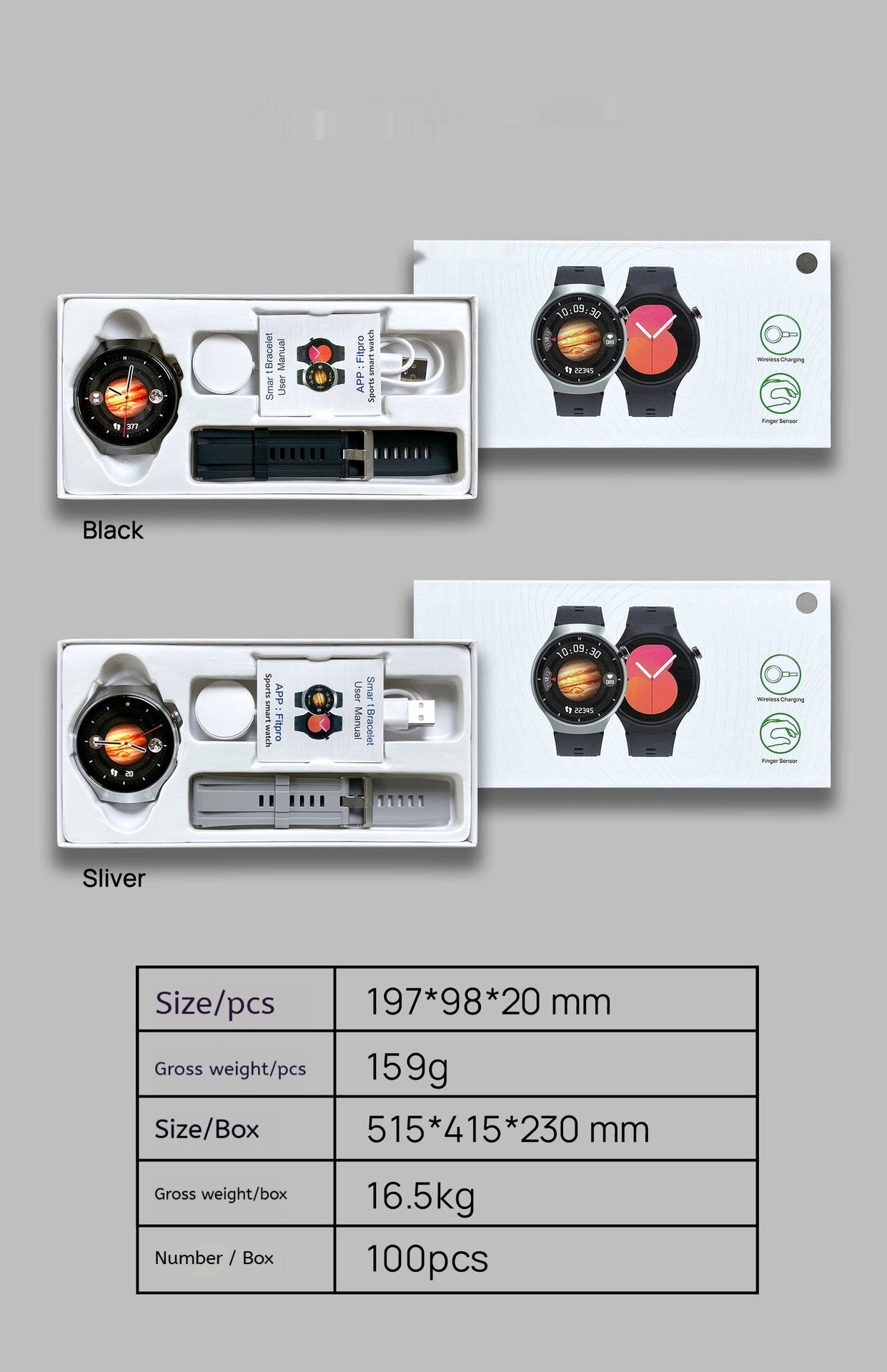 Health &amp; Sports Round Screen Smart Watch –