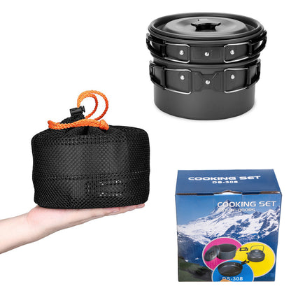 Compact Camping Cookware & Dining Set for Outdoor Adventures