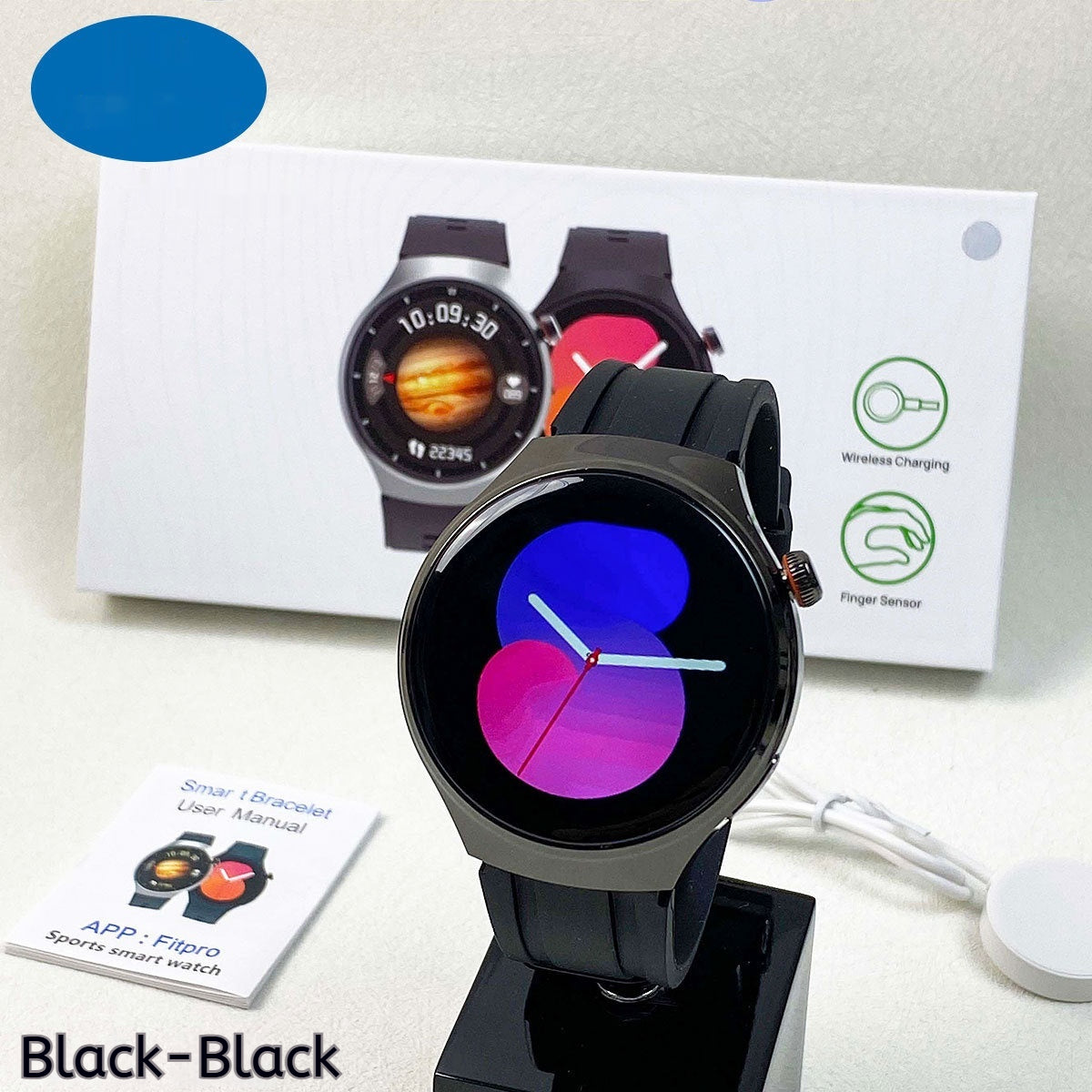 Health &amp; Sports Round Screen Smart Watch –