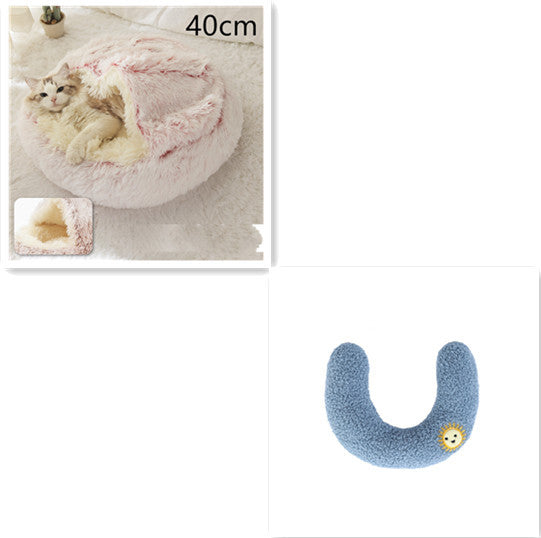 🐾 2-in-1 Honden- en Kattenbed – Rond, Zacht & Warm