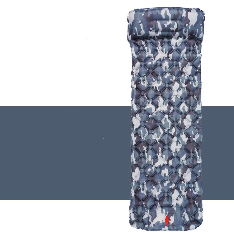 Outdoor Inflatable Sleeping Pad – Camping Mattress with Built-in Pillow