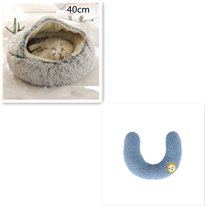 🐾 2-in-1 Honden- en Kattenbed – Rond, Zacht & Warm