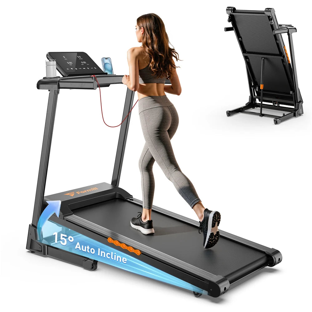 Formill Treadmill for Home Fitness – EU Warehouse | 3 Styles | Foldable, Incline & Handrail | Low Noise & Shock Absorption