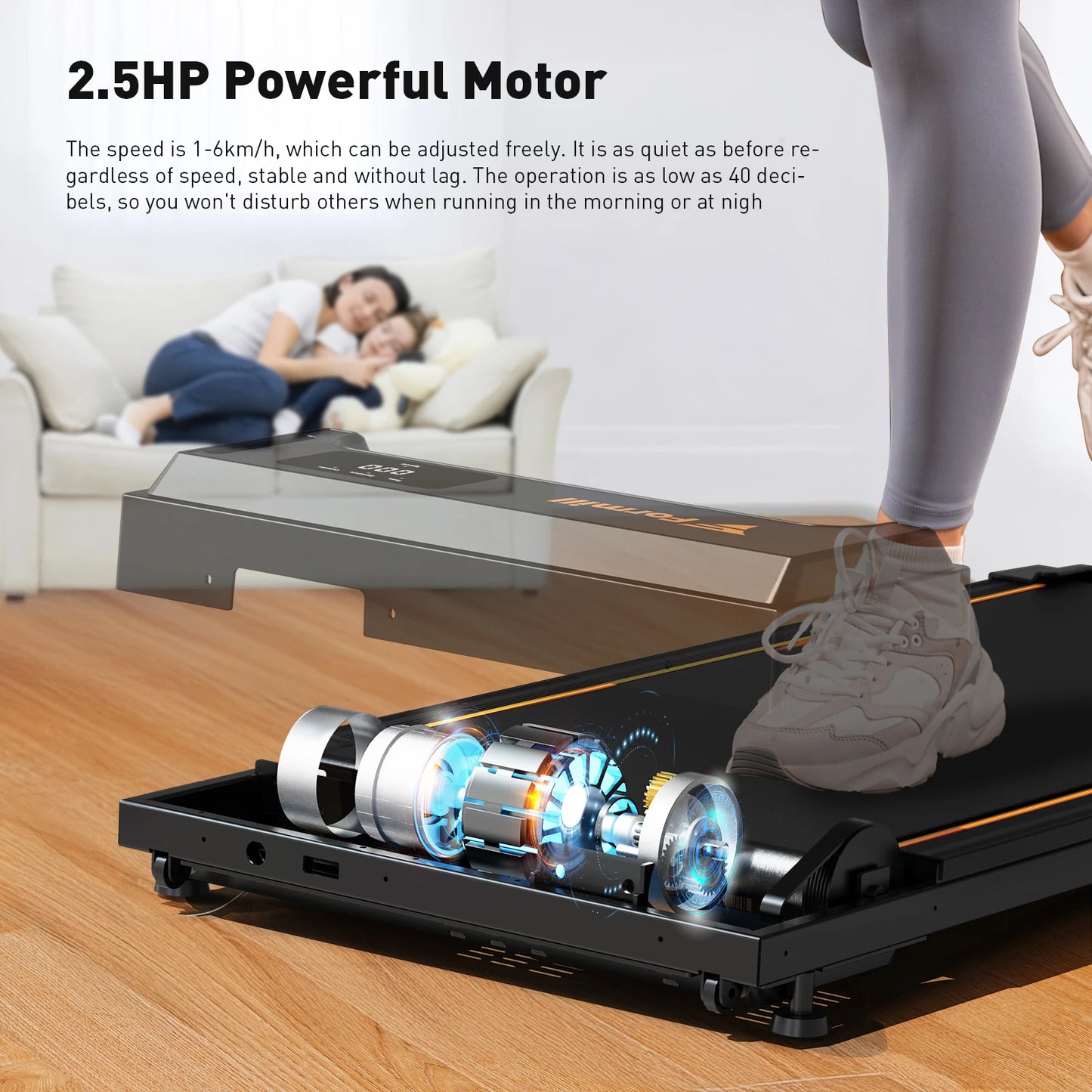 Formill Treadmill for Home Fitness – EU Warehouse | 3 Styles | Foldable, Incline & Handrail | Low Noise & Shock Absorption