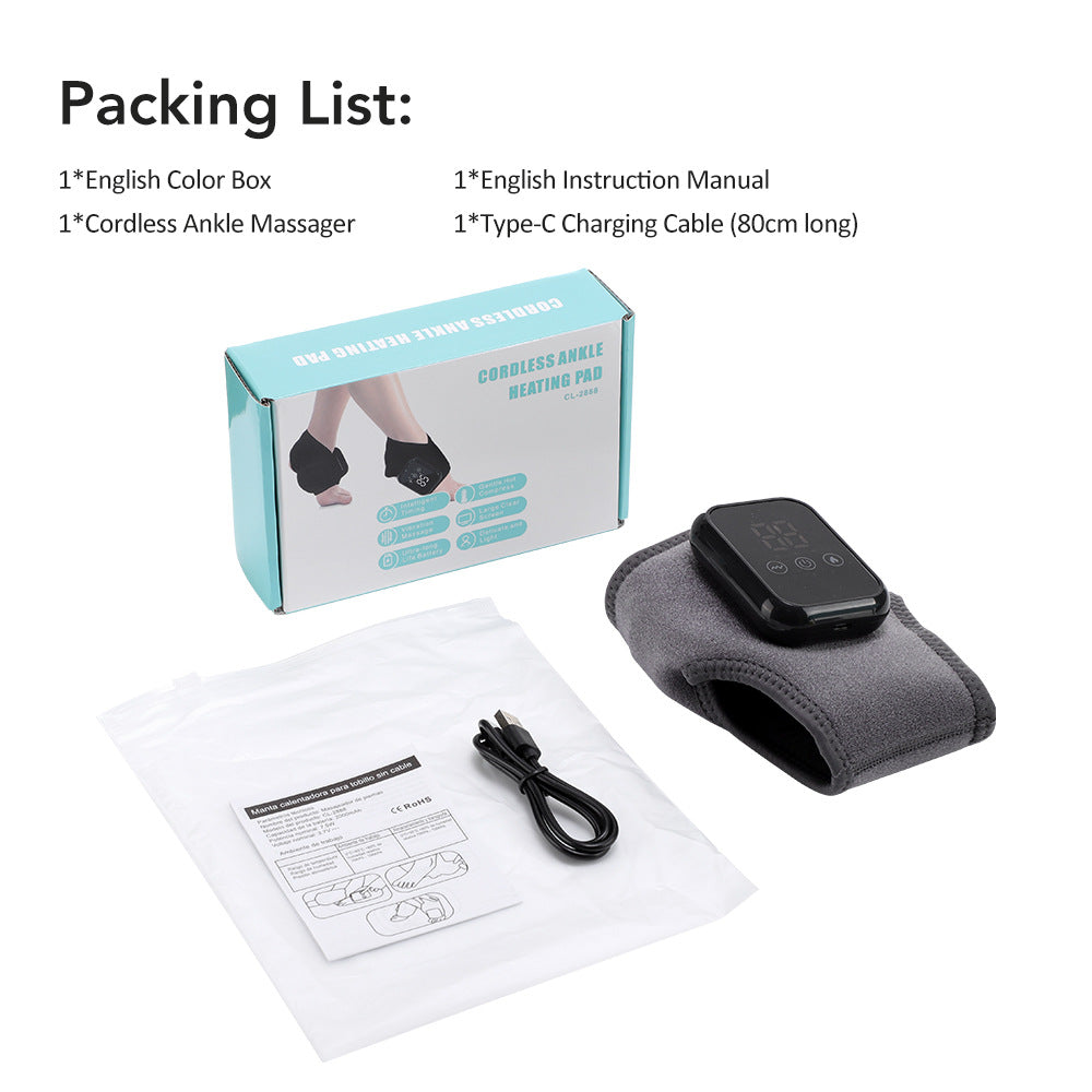 Aufladbarer Heißkompressen- und Vibrations-Knöchelschutz