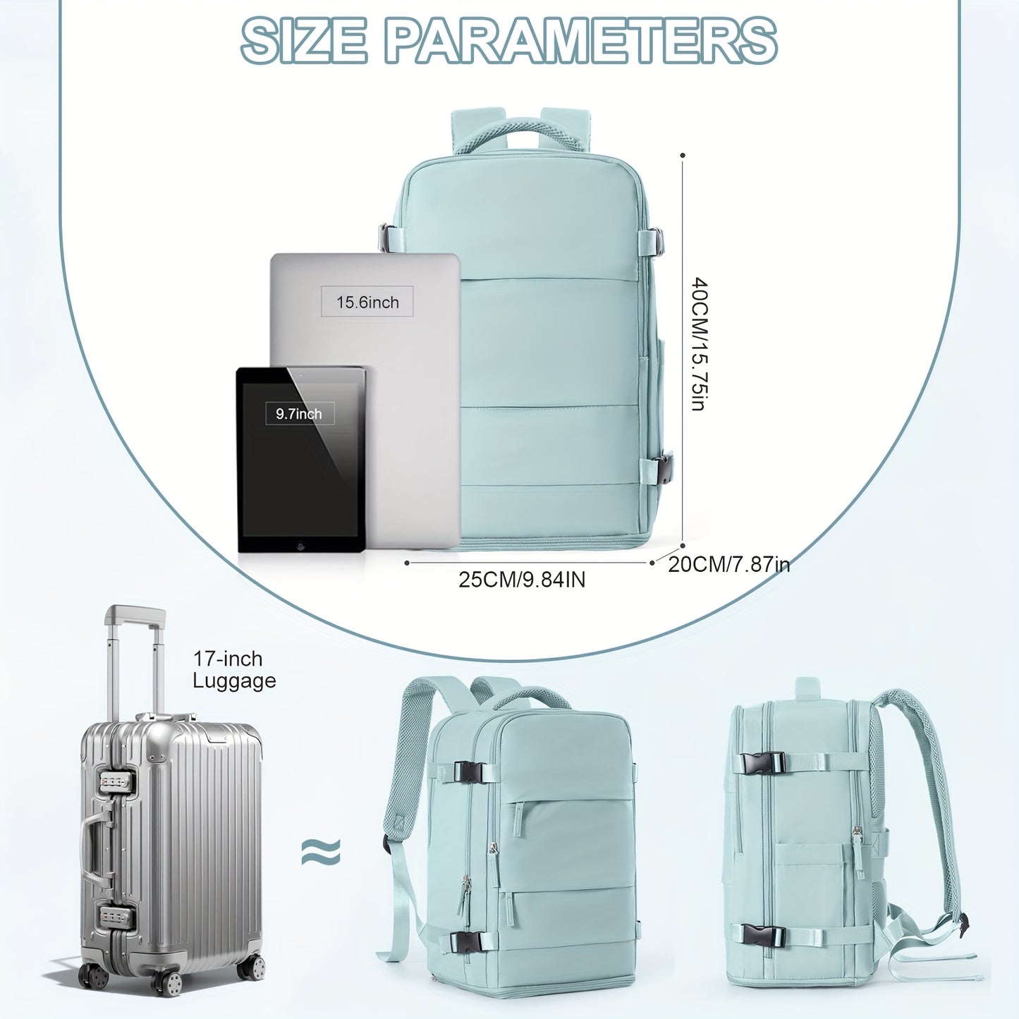 Rugtas Lichtgewicht - Handbagage met Schoenenvak & Grote Capaciteit”