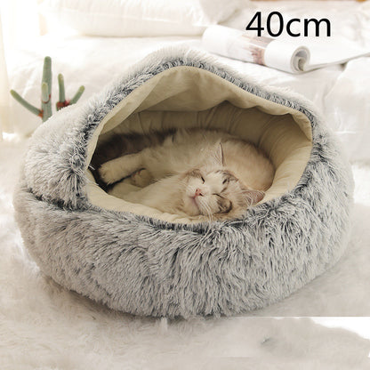 🐾 2-in-1 Honden- en Kattenbed – Rond, Zacht & Warm