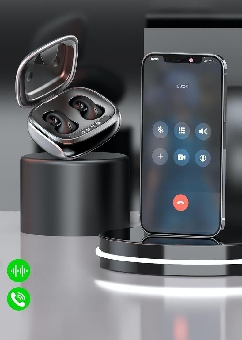 Neues Clip Sports Bluetooth-Headset JX80 Schwarz, TWS-Technologie, ohrschonendes, kabelloses Headset mit Gaskonduktion, das nicht im Ohr sitzt und die Ohren nicht reizt