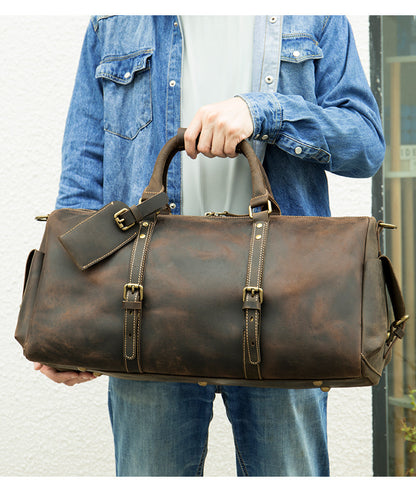 Reisetasche aus verrücktem Leder