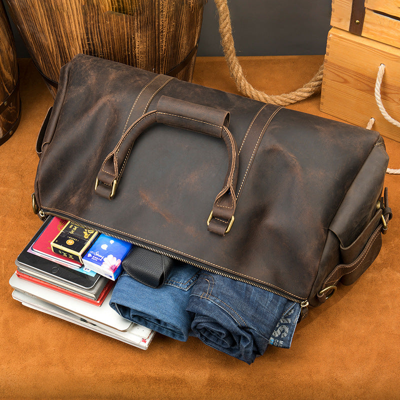 Reisetasche aus verrücktem Leder